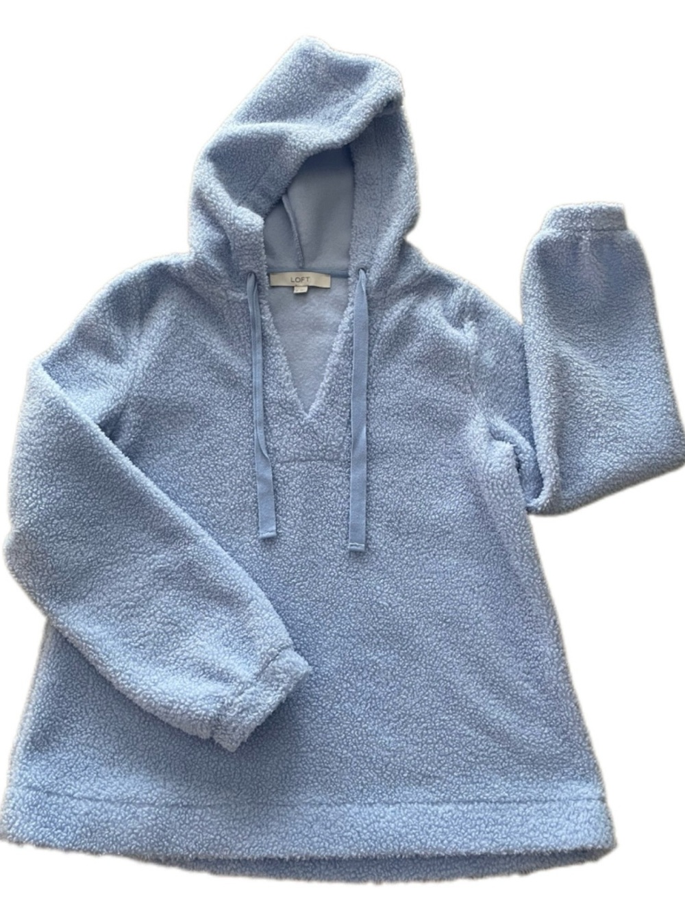 LOFT Light Blue Cozy Soft Hoodie - XS